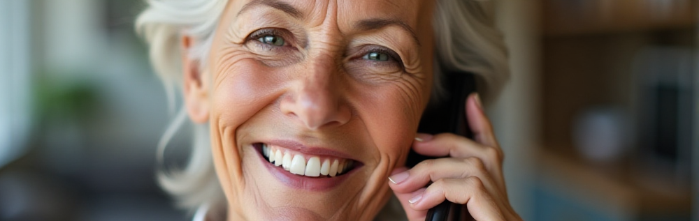 older woman smiling on phone (1000x317)